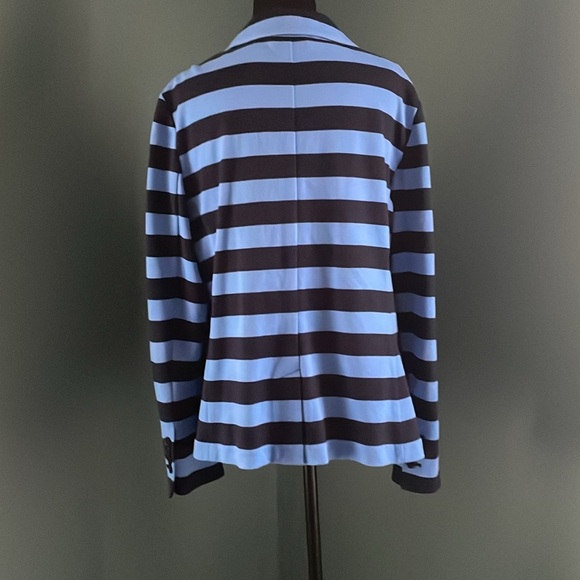Talbots Navy and Sky Blue Striped jacket - Picture 4 of 4